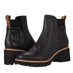 Dolce Vita Women's Black Huey H20 Waterproof Leather Bootie Size 8.5